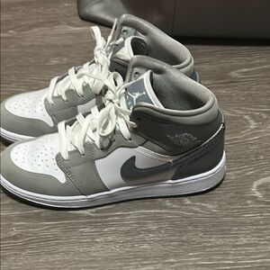 Gray and White Nike Sneakers